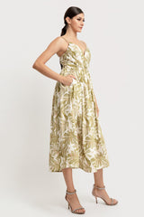 OLIVIA - LEAF PRINT DRESS