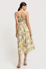 OLIVIA - LEAF PRINT DRESS