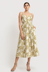 OLIVIA - LEAF PRINT DRESS