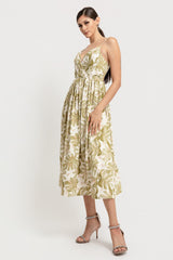 OLIVIA - LEAF PRINT DRESS