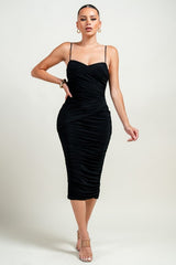 SERENA - GRECIAN MESH MIDI DRESS