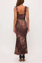 SAHARA - MESH PRINT MAXI SKIRT