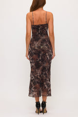 NIKKI - LEO MESH RUFFLE DRESS