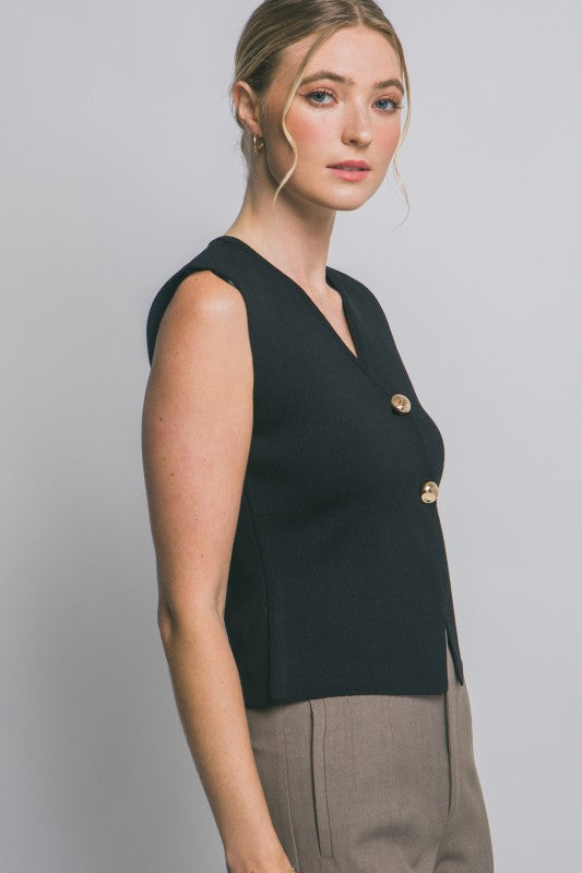 GOLD BUTTON VEST
