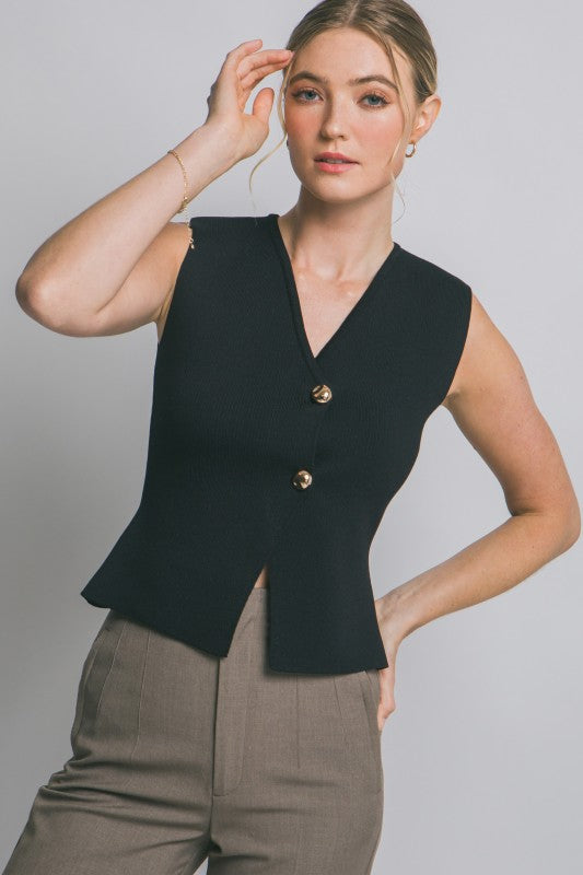 GOLD BUTTON VEST