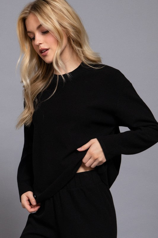 CHELSEA - SOFT CREW KNIT SWEATER