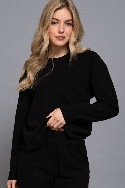 CHELSEA - SOFT CREW KNIT SWEATER