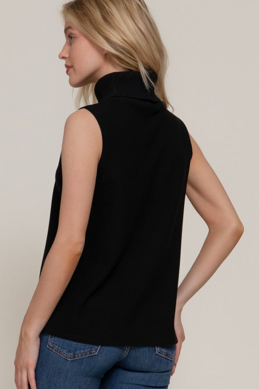 SLEEVELESS TNECK SWEATER