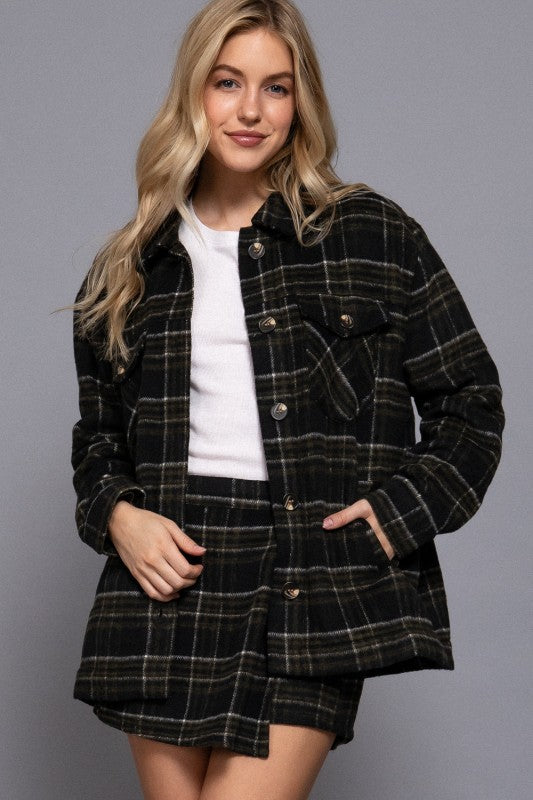 ALINA - PLAID SHACKET