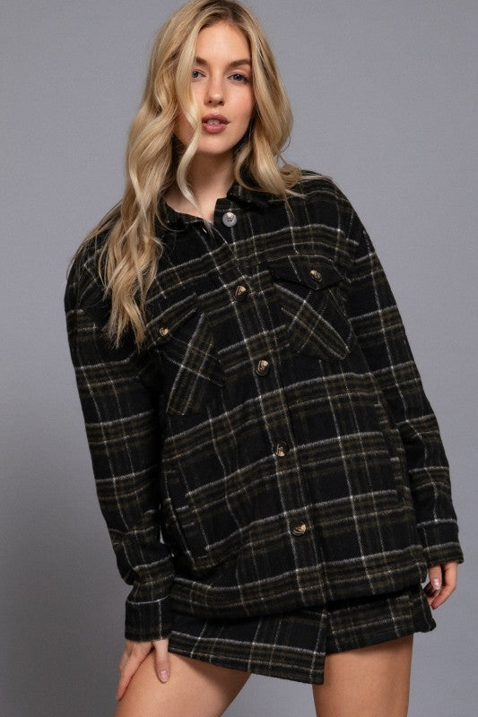 ALINA - PLAID SHACKET
