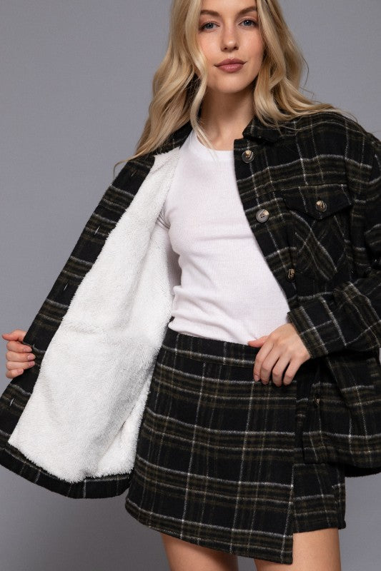 ALINA - PLAID SHACKET