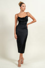 REIGN - SATIN CASINO MIDI DRESS