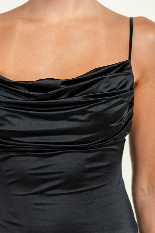 REIGN - SATIN CASINO MIDI DRESS