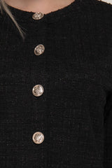 JAX - CROP TWEED KNIT JACKET