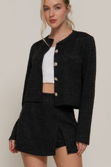 JAX - STRETCH TWEED MINI SKIRT