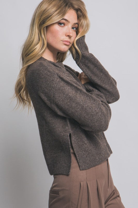 SLIT SIDE CARDIGAN