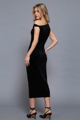 GLAM - VELVET RHINESTONE DRESS