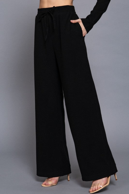 WEEKEND - TEXTURED PULL ON PANTS