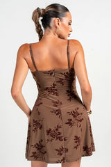 ABBY - FLOCKED MINI DRESS