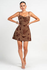 ABBY - FLOCKED MINI DRESS