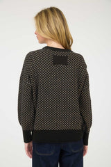 MINI JACQUARD PRINT CREW SWEATER