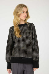 MINI JACQUARD PRINT CREW SWEATER