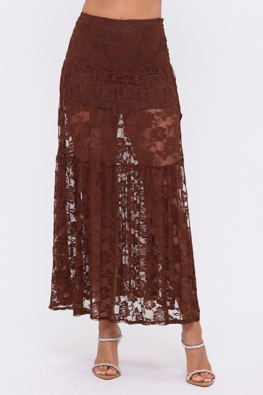 LACE MAXI SKIRT