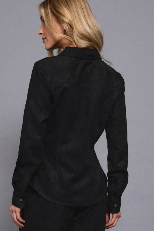 FAUX SUEDE SHIRT