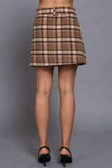 AUDREY - BRUSHED PLAID SKIRT