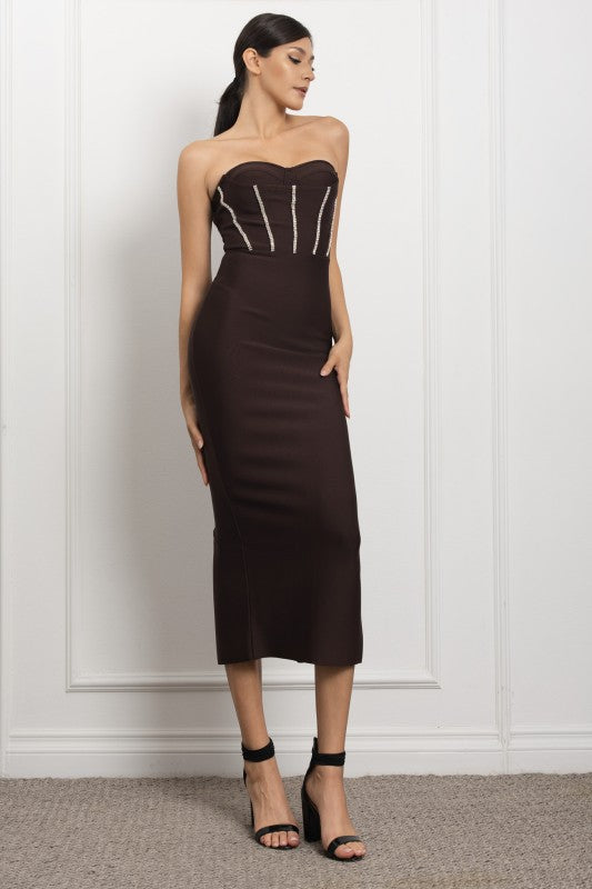 CARESSA - TUBE STONE DRESS