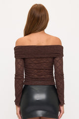 OFF SHOULDER LACE TOP