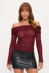 OFF SHOULDER LACE TOP