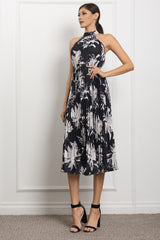 MILA - PRINT MOCK PLEAT DRESS