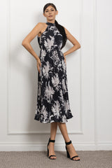 MILA - PRINT MOCK PLEAT DRESS