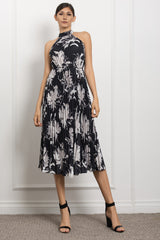 MILA - PRINT MOCK PLEAT DRESS