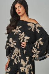 BLACK DAISY - KIMONO TOP