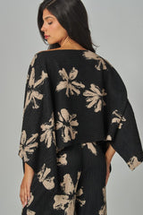 BLACK DAISY - KIMONO TOP
