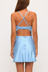 SOFIE- SATIN A LNE MINI DRESS