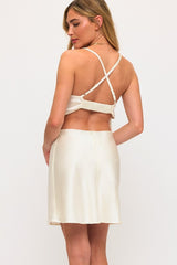SOFIE- SATIN A LNE MINI DRESS