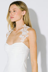 ANGELICA - LACE SHOULDER MINI DRESS