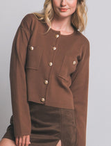 IVY - GOLD BUTTON CARDIGAN