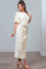 ELISSE -WRAP MIDI SKIRT