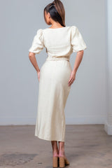 ELISSE -WRAP MIDI SKIRT