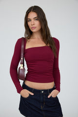 SQUARE NECK KNIT TOP