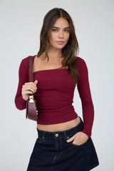 SQUARE NECK KNIT TOP