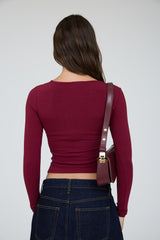 SQUARE NECK KNIT TOP
