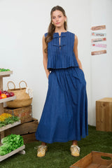 BLUIVY - DENIM MAXI SKIRT