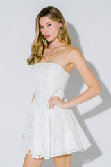 ANGEL - TUBE EYELET MINI DRESS
