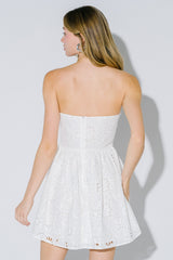 ANGEL - TUBE EYELET MINI DRESS
