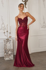 GIULIA - SATIN LACE CORSETTE DRESS *SPECIAL ORDER